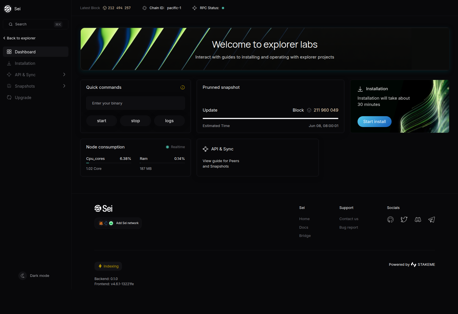 Sei Labs — installer with snapshots, RPC, statesync, upgrade guides